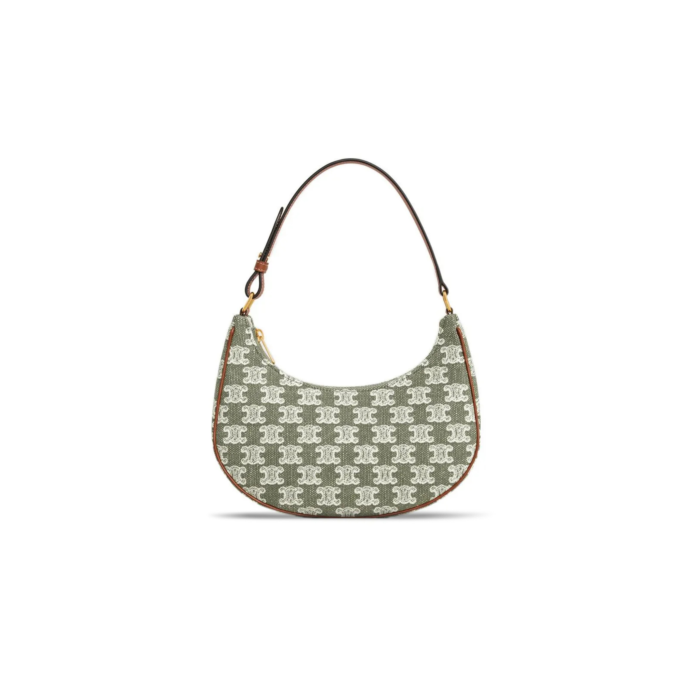 CELINE AVA BAG IN TRIOMPHE CANVAS AND CALFSKIN 193952CS8.15KH (23*14*7cm)